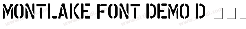 Montlake Font DEMO D字体转换